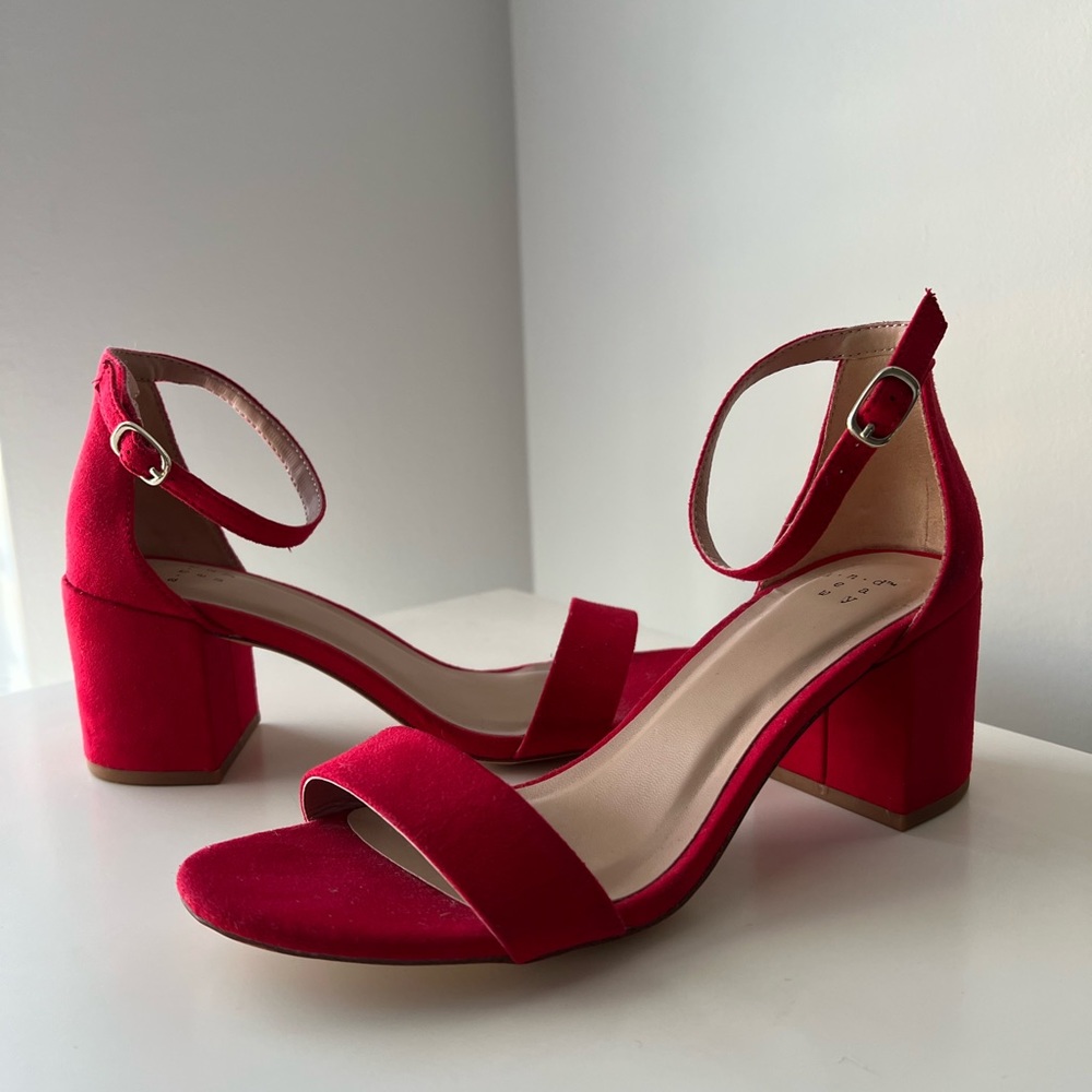 A New Day red block heels